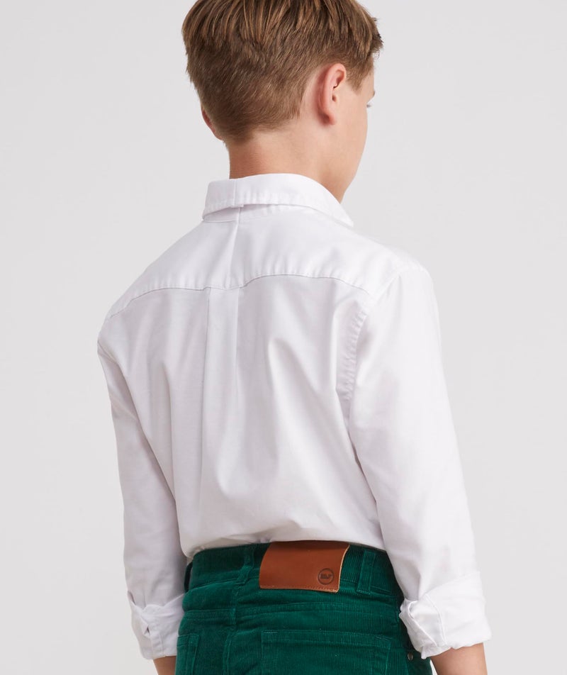 Vineyard Vines قميص أوكسفورد بأكمام طويلة للأولاد من فينيارد فاينز، لون أبيض، مقاس كبير - Image 2